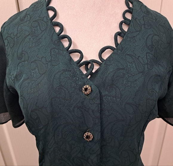 Miss Darby Emerald Green Midi Dress   Size 10 - Picture 3 of 15